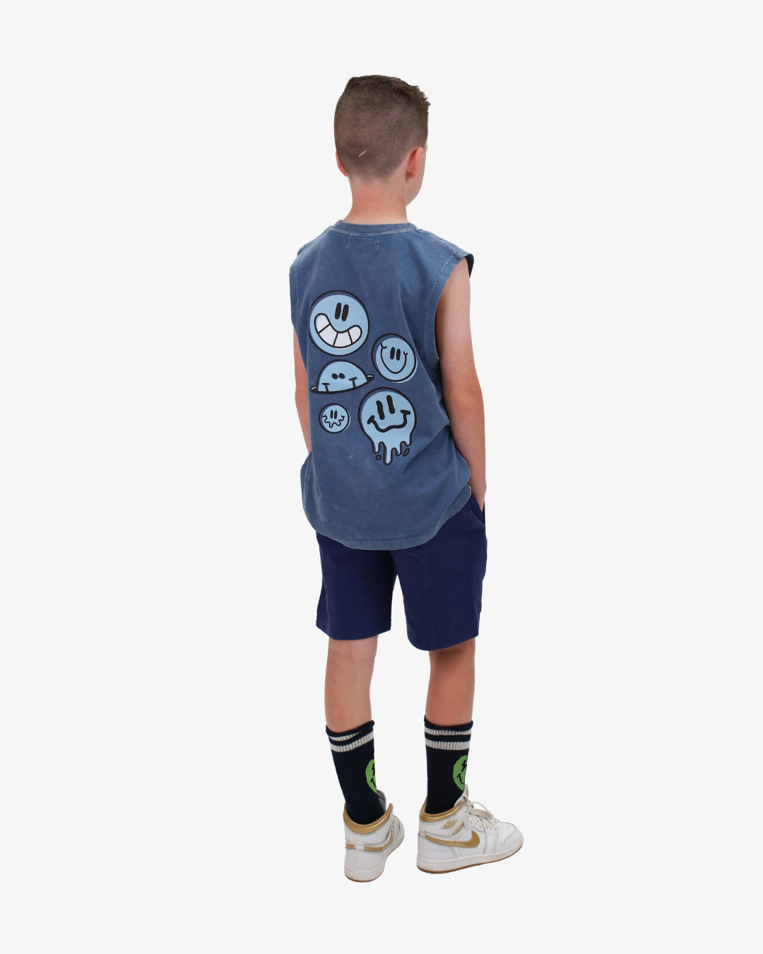 BAND OF BOYS | Navy Elastic Waist Shorts