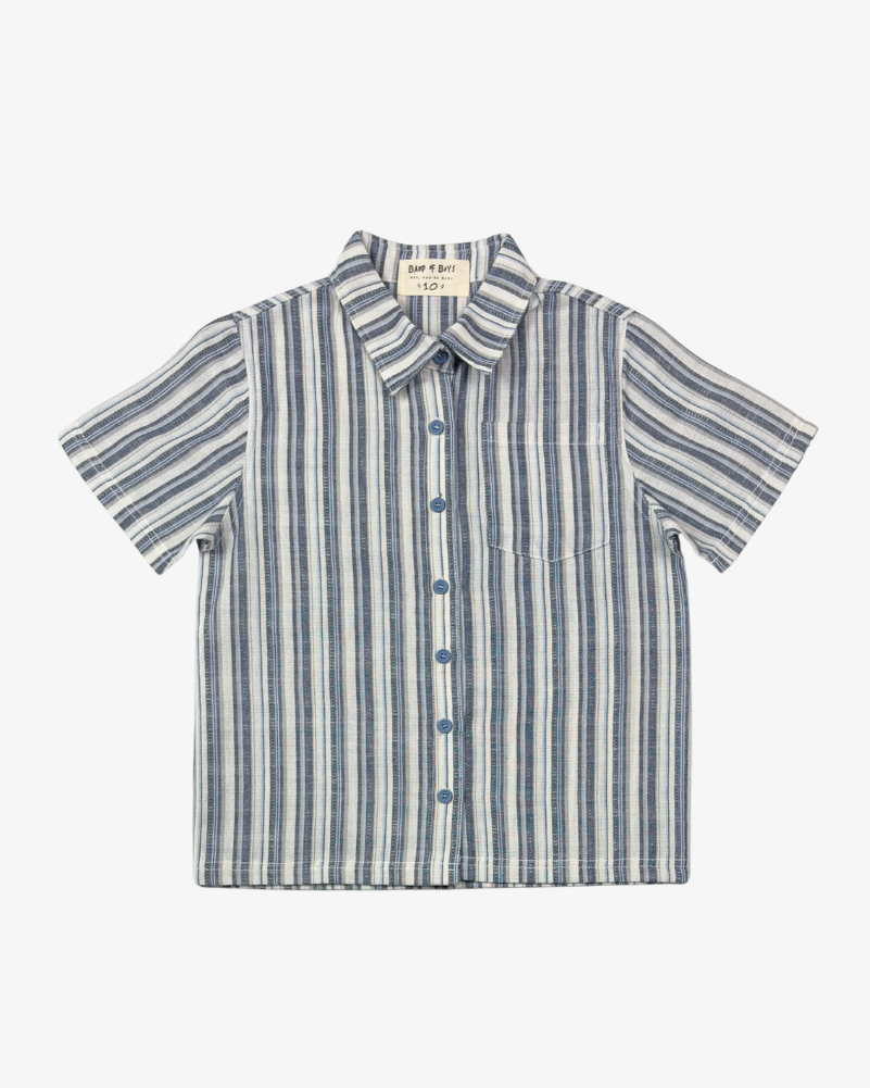 BAND OF BOYS | Blue Retro Stripe Shirt