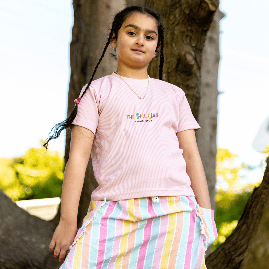 THE GIRL CLUB | Pink TGC Rib Tee