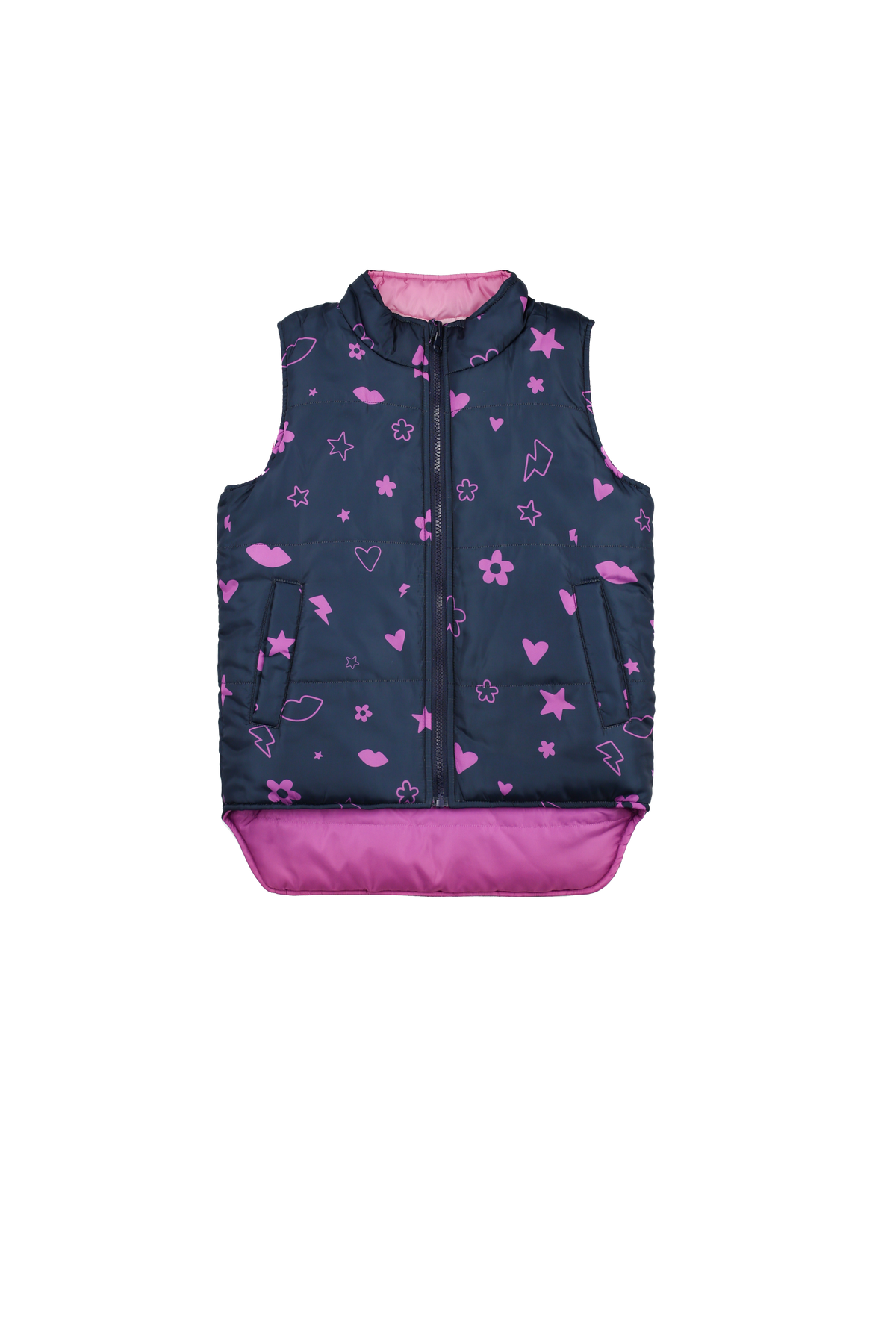 THE GIRL CLUB | Ombre Reversible Puffer Vest