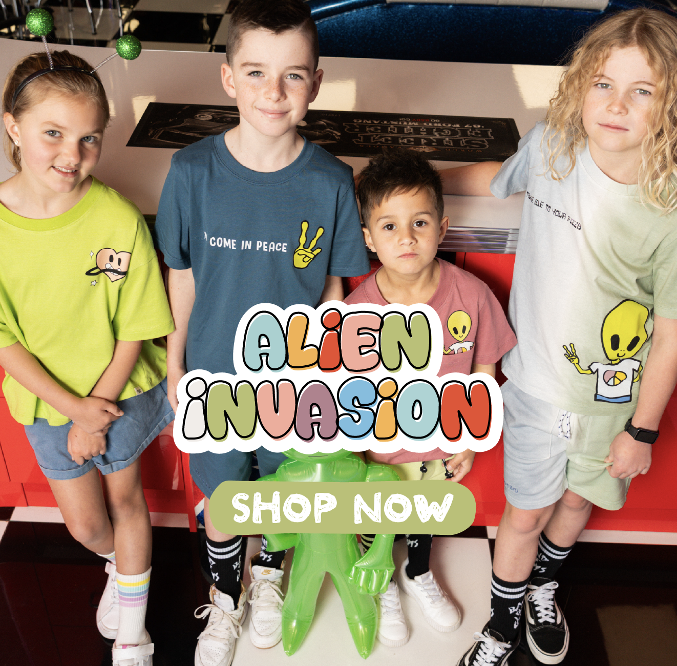 The Girl Club & Band of Boys Alien Invasion Tees from Spring-Summer SS25 collection.