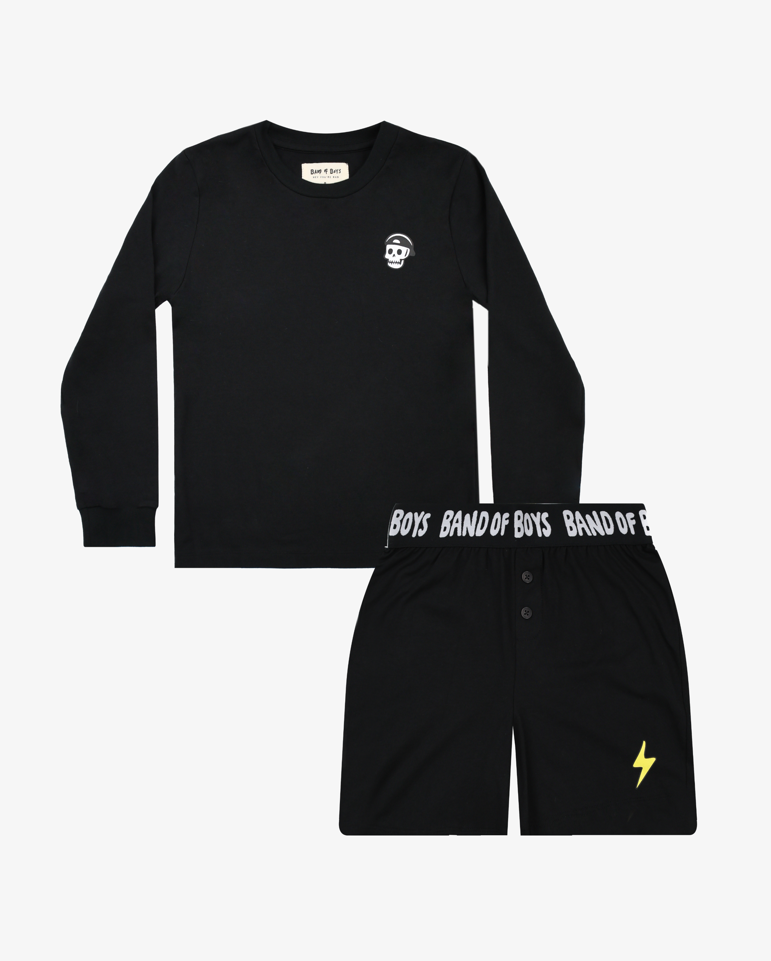 BAND OF BOYS | Black Skull Skater Pyjamas