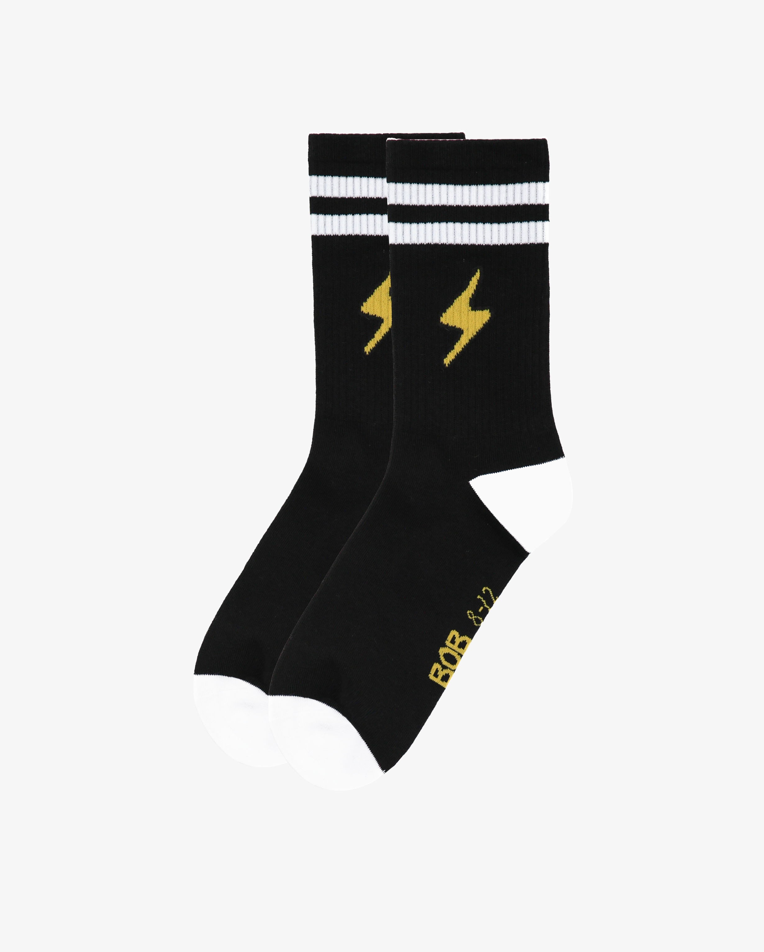 THE COLLECTIBLES | Black Bolts Skate Sock