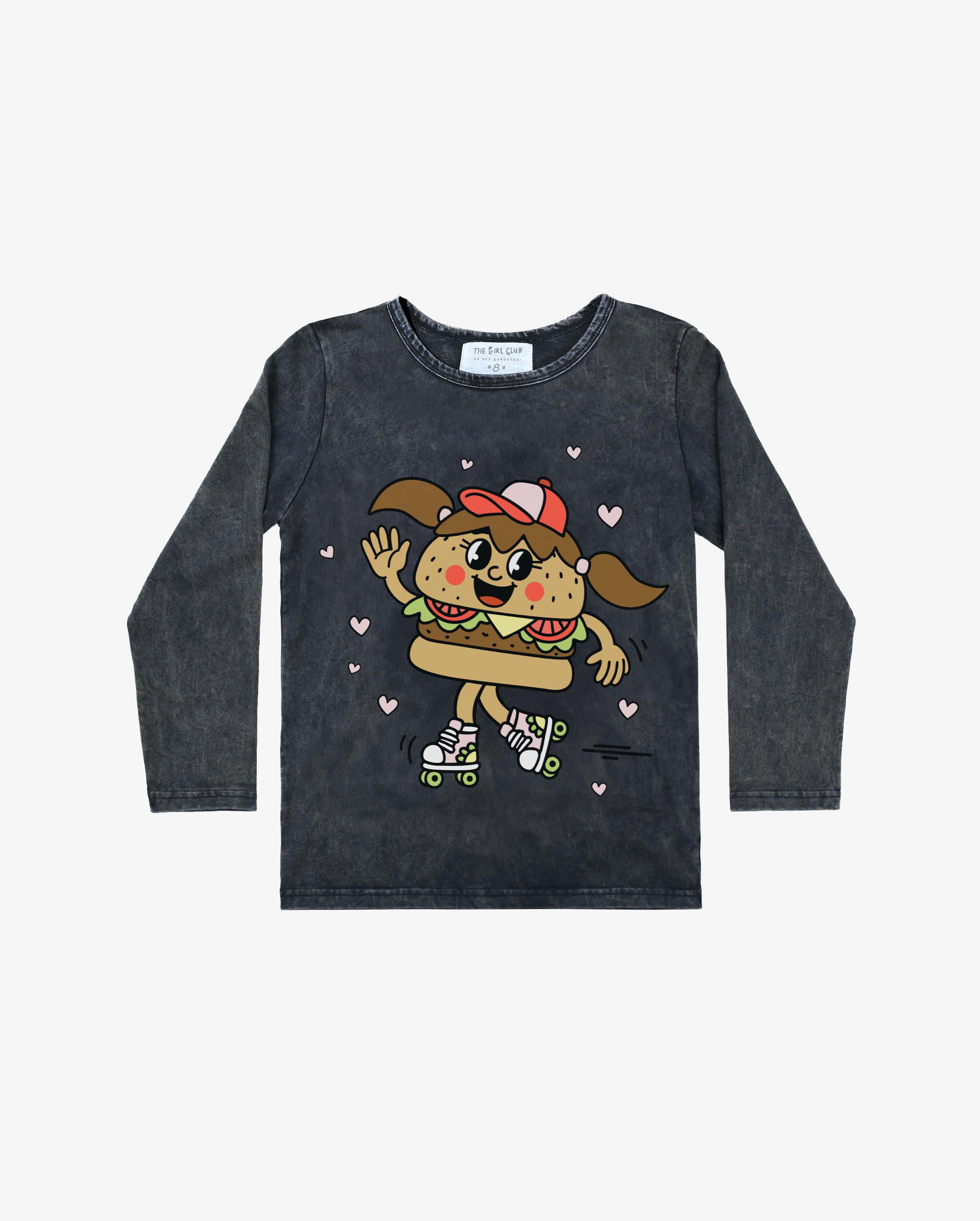 THE GIRL CLUB | TGC Washed Black Burger Tee