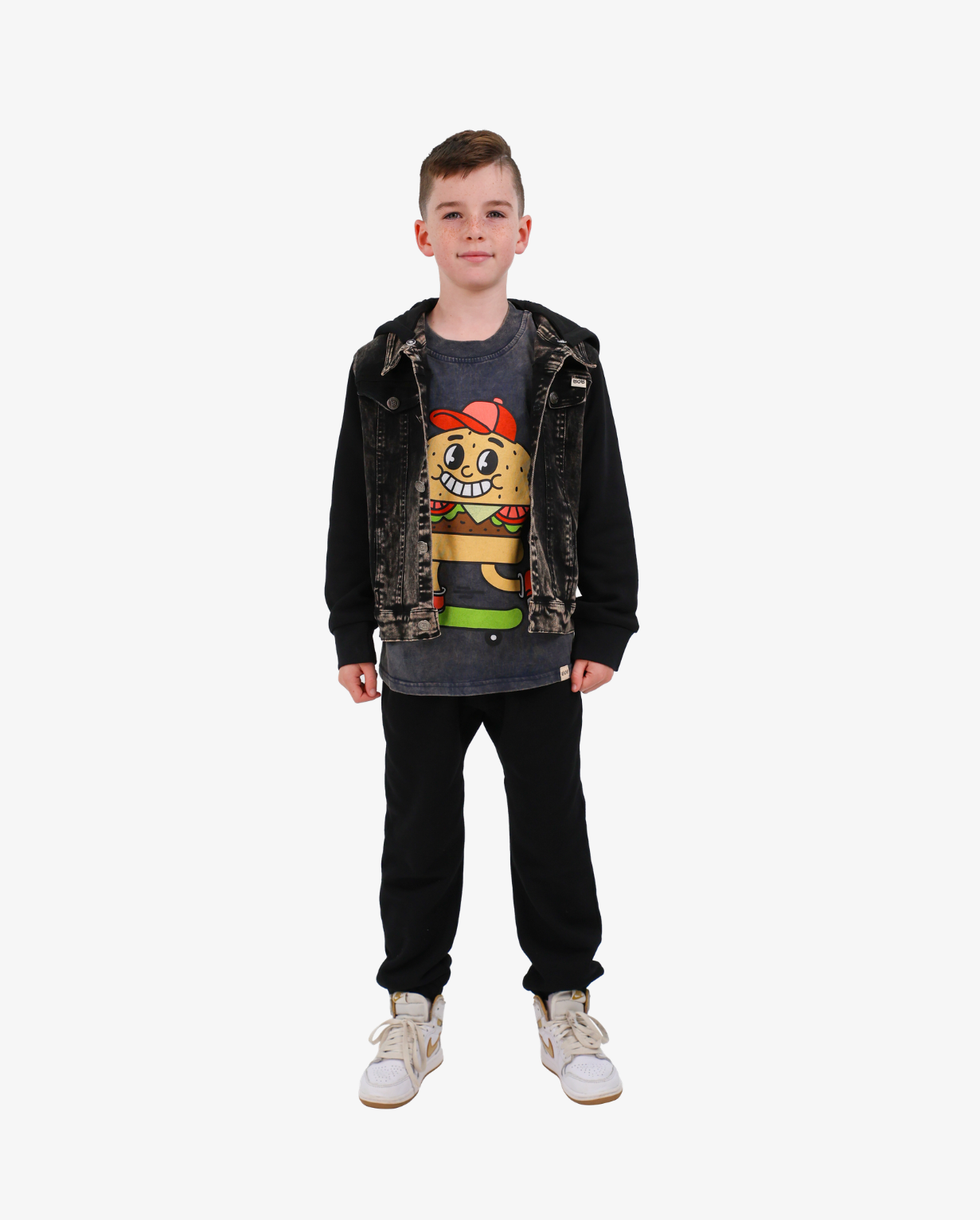 BAND OF BOYS | Navy Wash Burger LS Tee