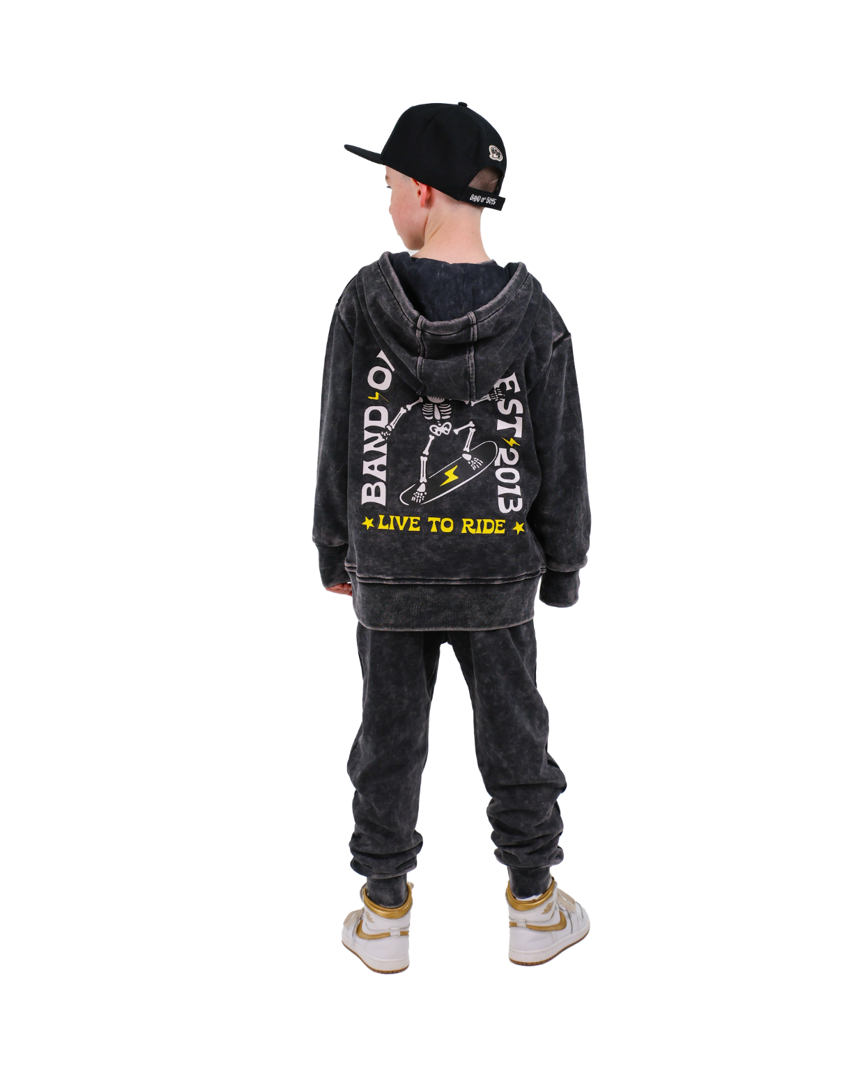 BAND OF BOYS | Black Wash Bones Skate Hood