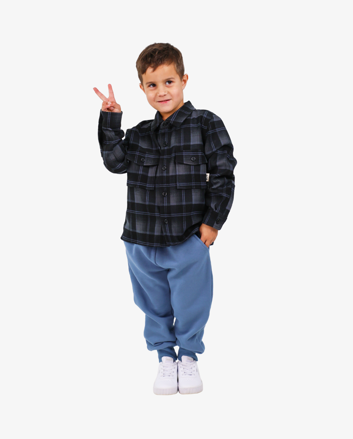 BAND OF BOYS | Smiley Check Shirt