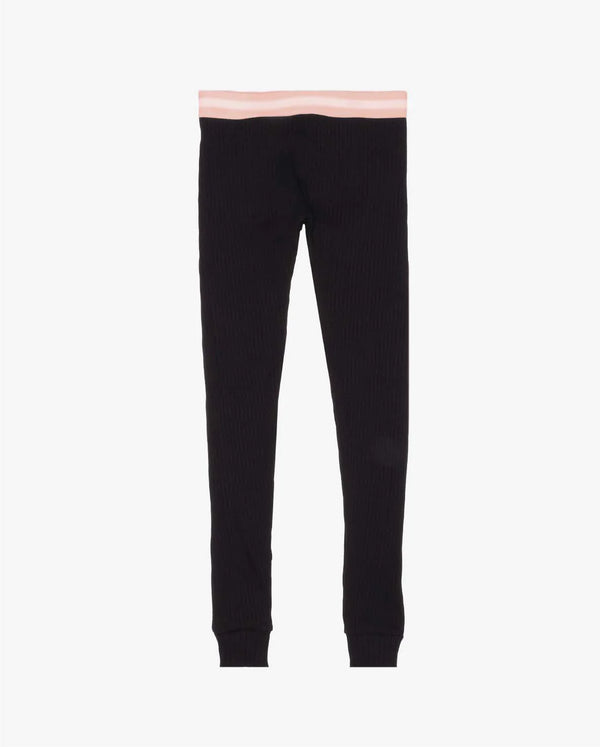 TGC SAMPLE | Black Wide Rib Legging Pink Waistband (SAMPLE), Size 10