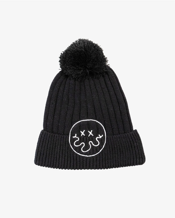 THE COLLECTIBLES | Black Squiggle Smile Beanie