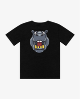 Band of Boys black t shirt with fun hippo graphic