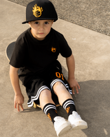 Black Band of Boys basketball sports performance shorts