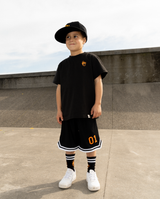 Black Band of Boys basketball sports performance shorts