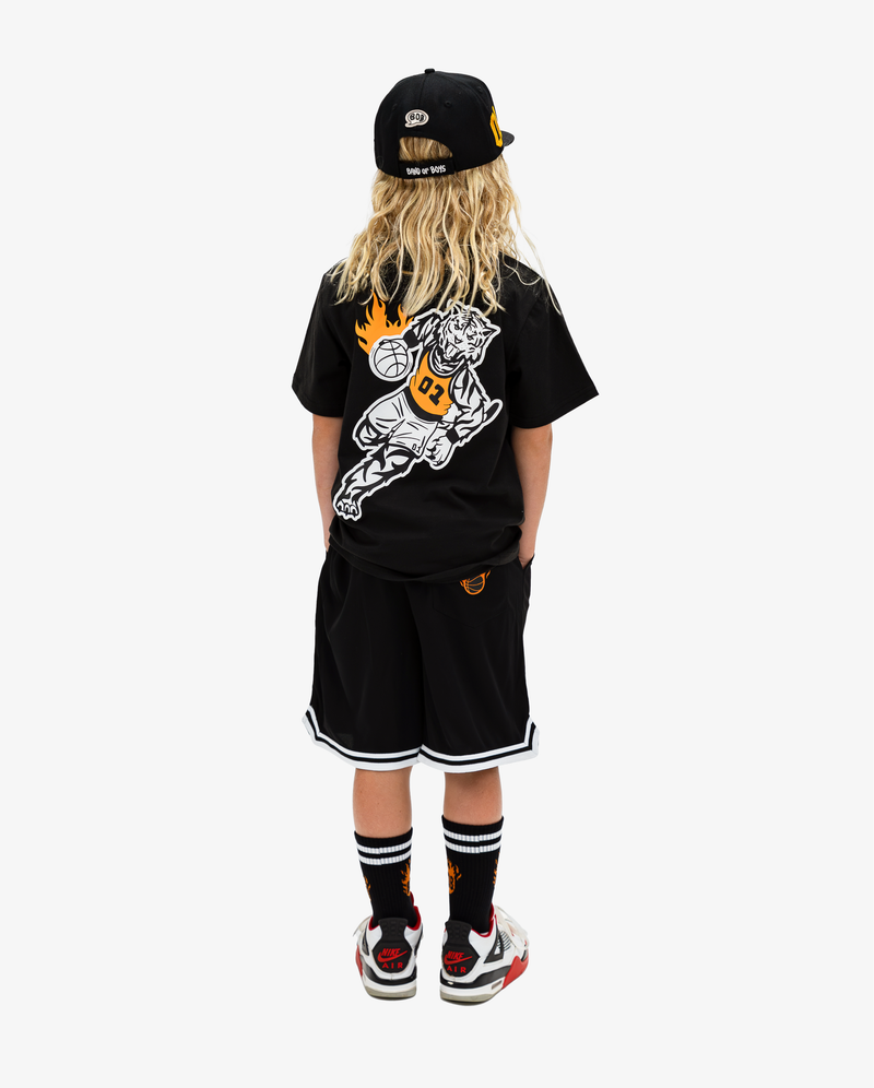 Black Band of Boys basketball sports performance shorts