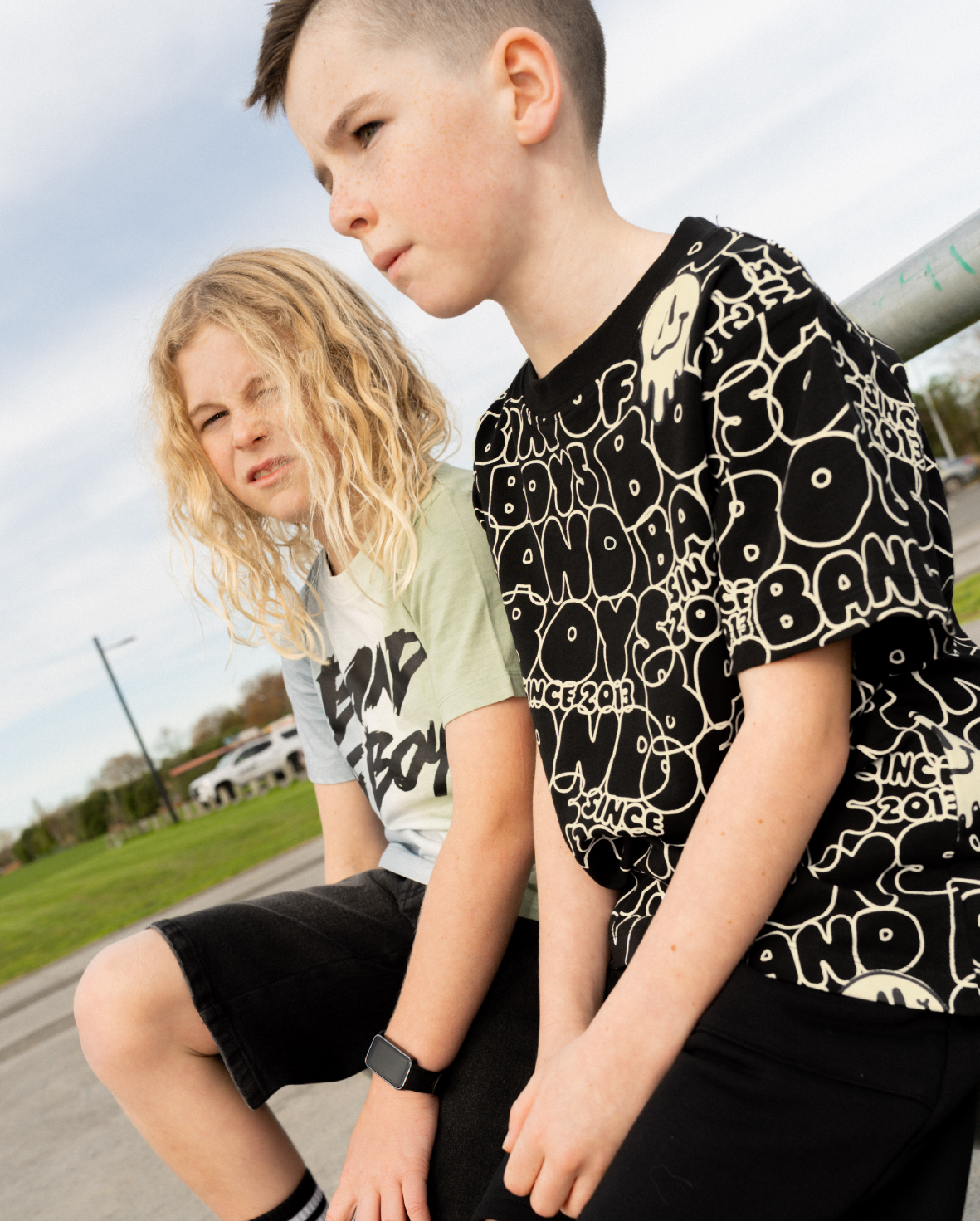 BAND OF BOYS | Black BOB Repeat Tee