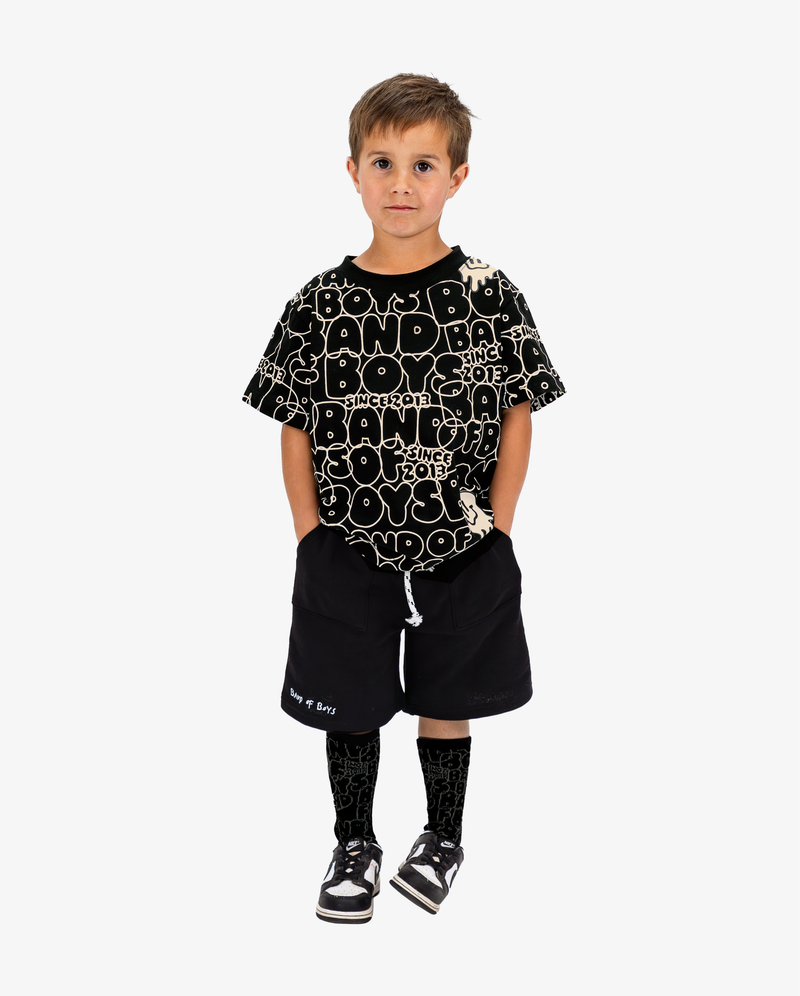 BAND OF BOYS | Black BOB Repeat Tee