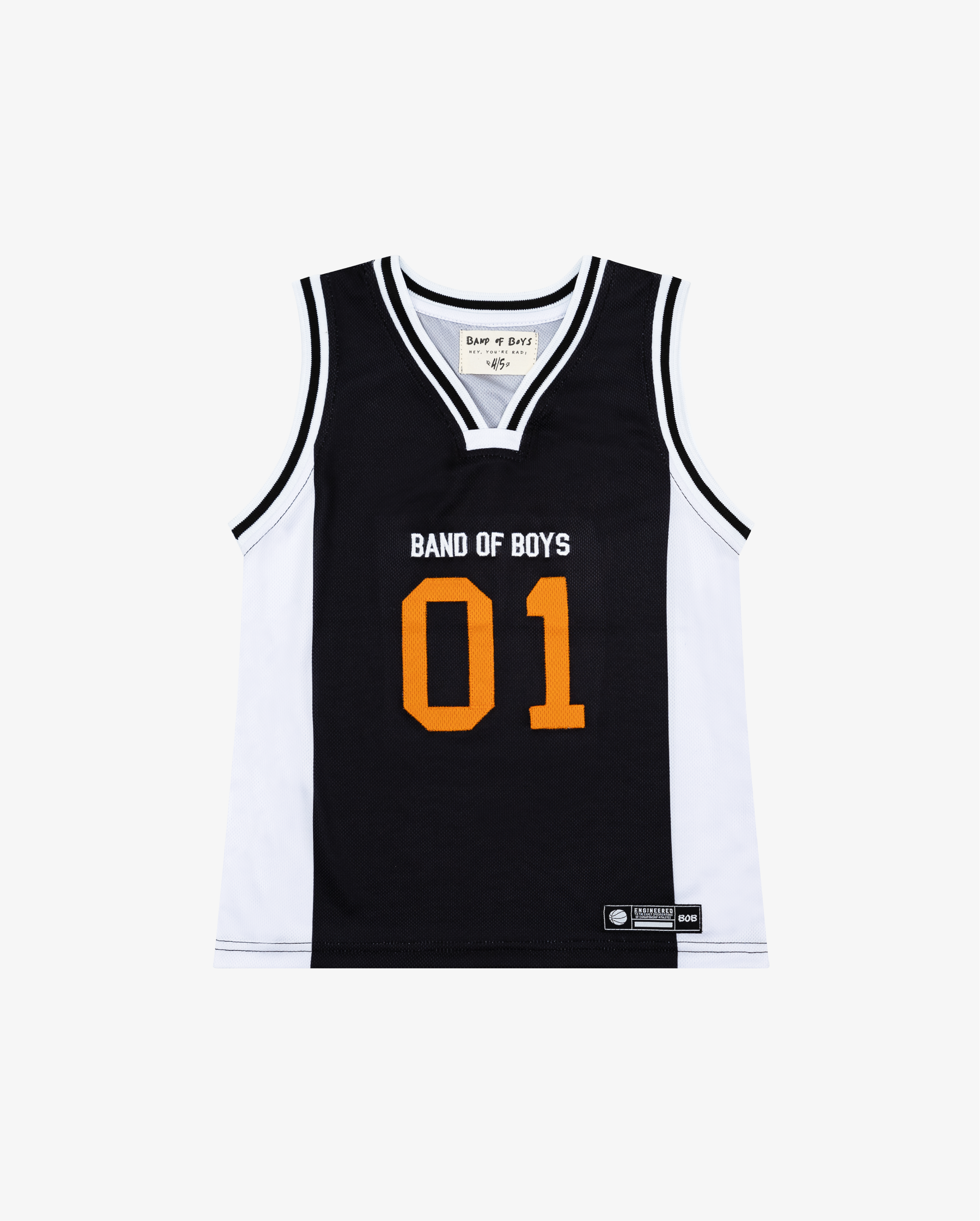 Band of Boys black and white basketball sports tank singlet jersey