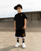 Band of Boys Black and orange Basketball t shirt