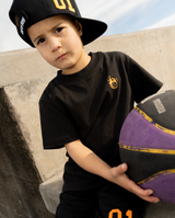Band of Boys Black and orange Basketball t shirt