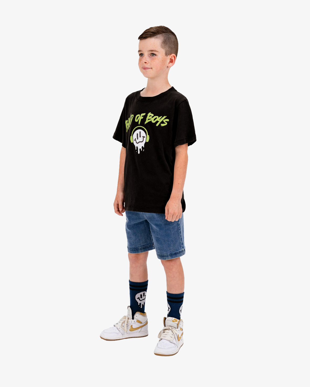 BAND OF BOYS | Black Wash BOB Smile Tee