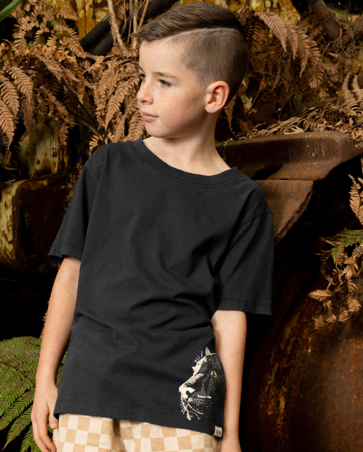 Band of Boys black t shirt with panther graphic