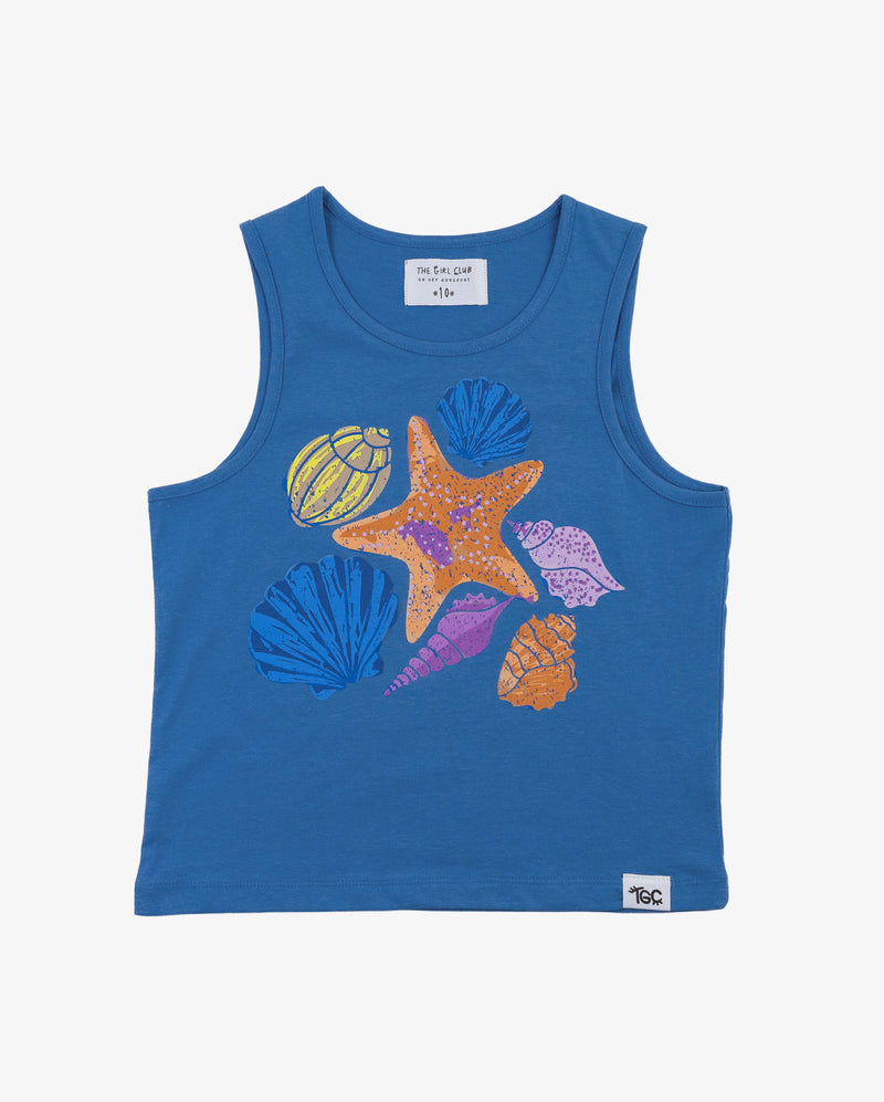 THE GIRL CLUB | Blue Shell Tank Top