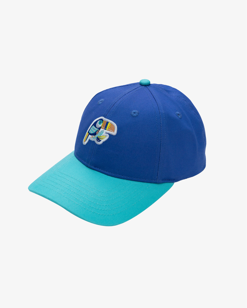 THE COLLECTIBLES | Blue + Teal Toucan Girls Cap