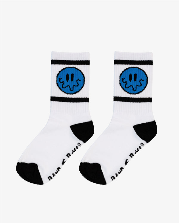 THE COLLECTIBLES | Blue + Red Squiggle Smile Skate Socks