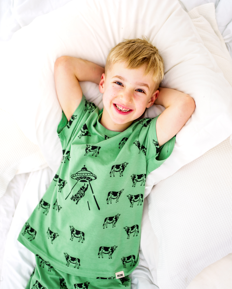 Band of Boys green alien summer pjs