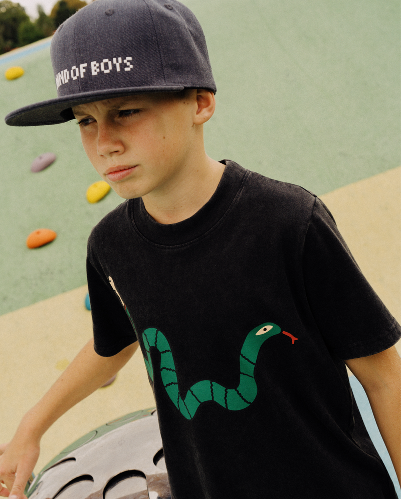 BAND OF BOYS | Black Bones Snake Tee