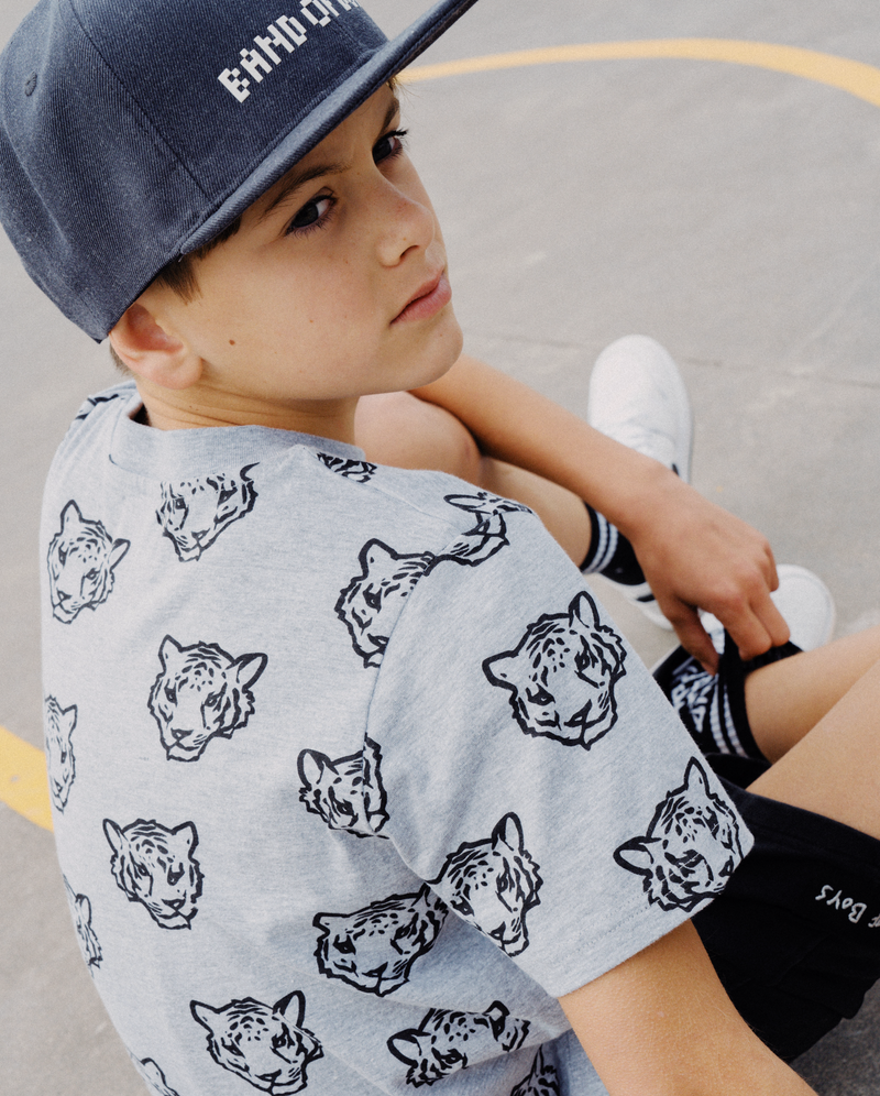 BAND OF BOYS | Grey Tiger on Repeat Tee