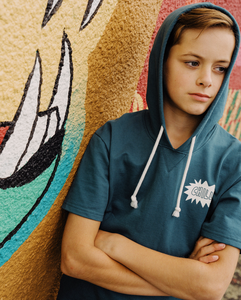 Boys hooded tee best sale