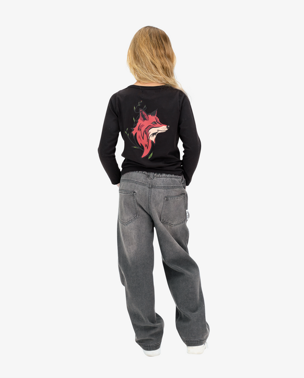 THE GIRL CLUB | Charcoal Fox LS Tee