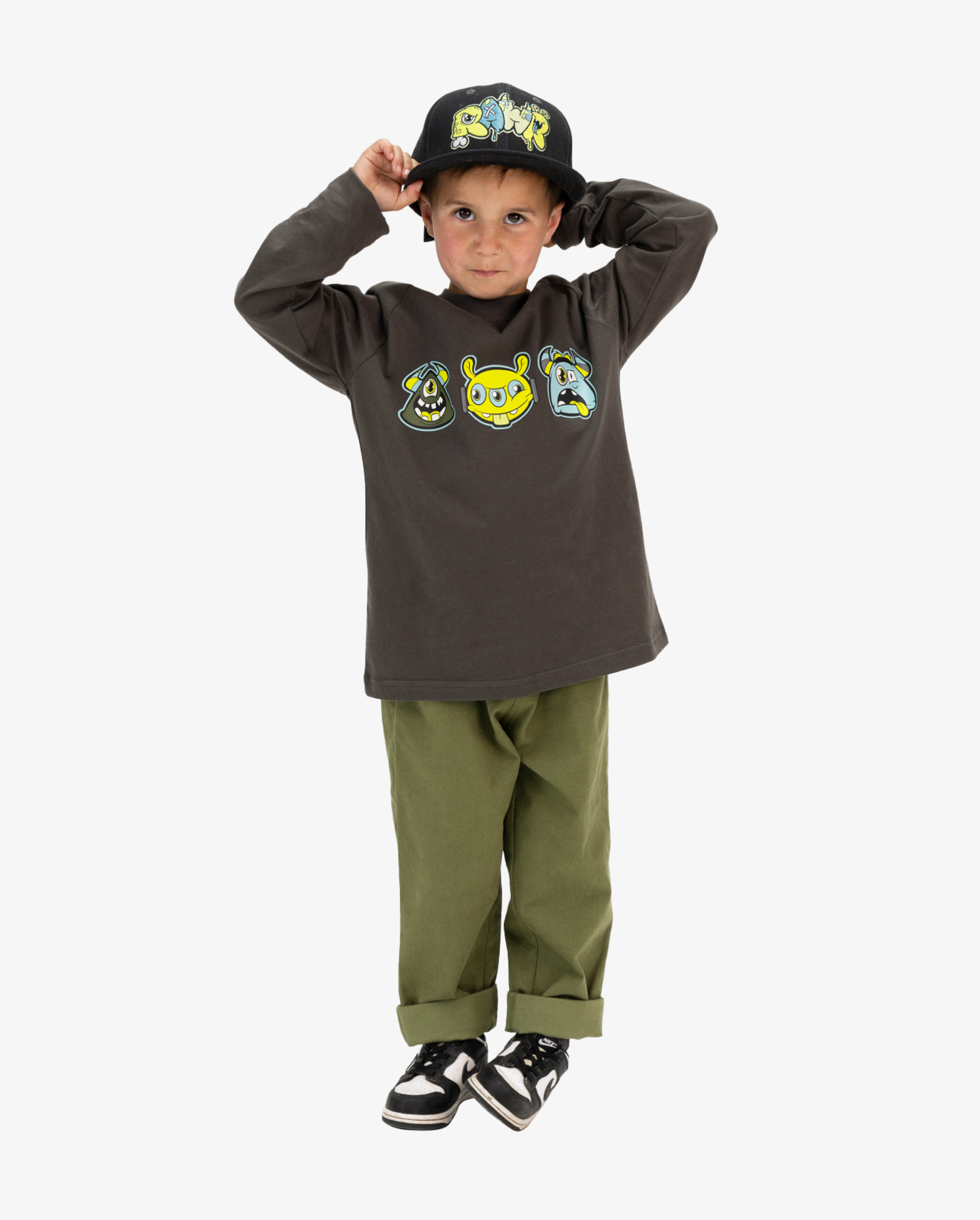 BAND OF BOYS | Charcoal Monster LS Tee