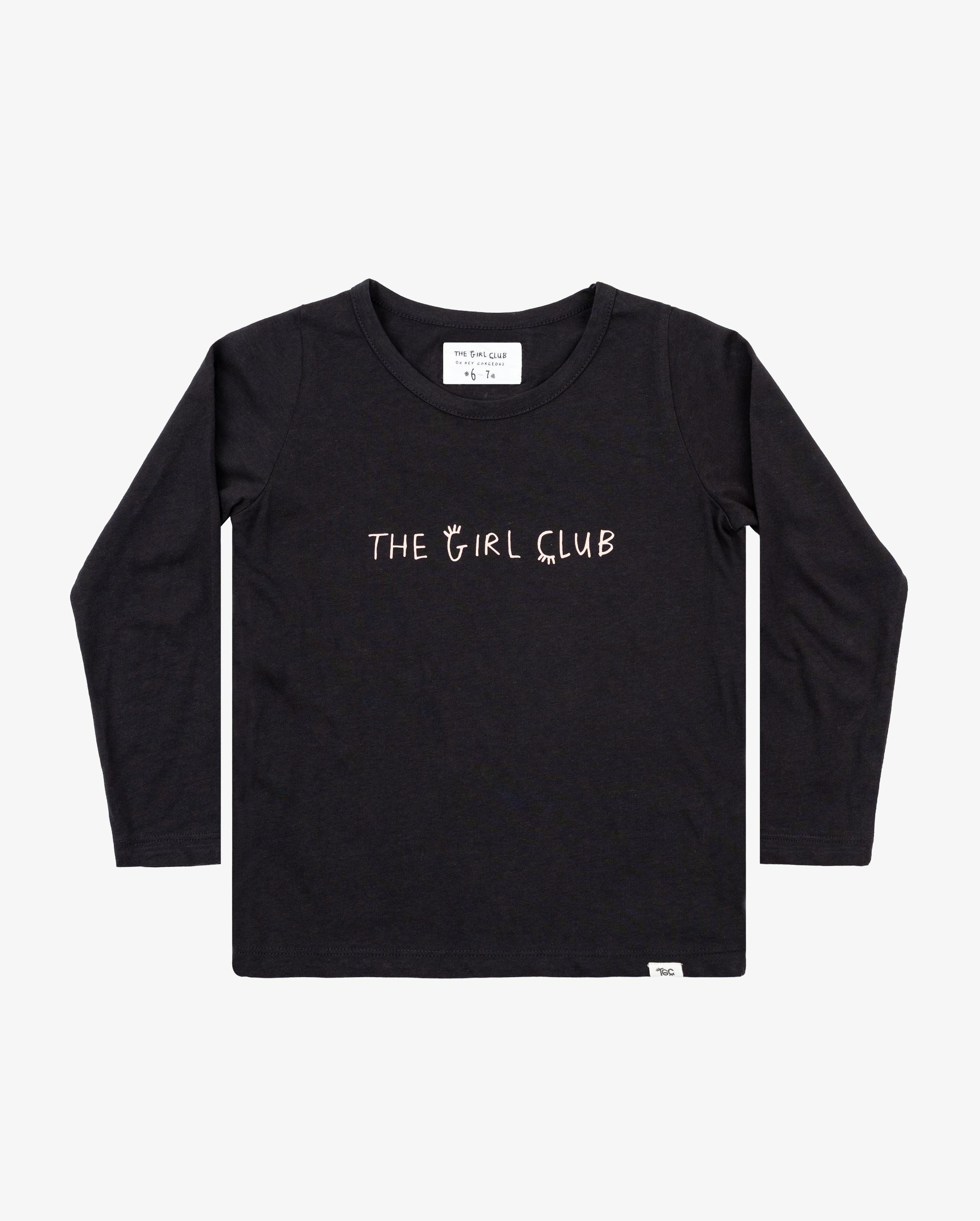 The Girl Club Charcoal Fox LS Tee