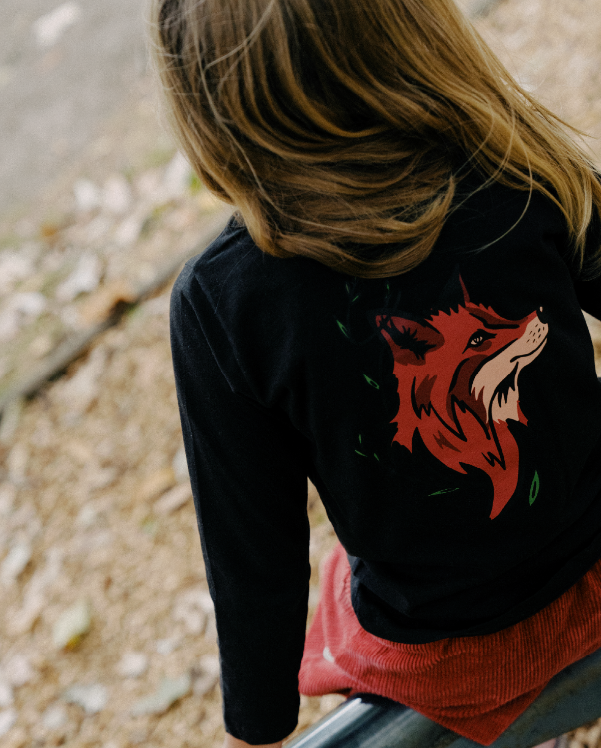 The Girl Club Charcoal Fox Tee (campaign)