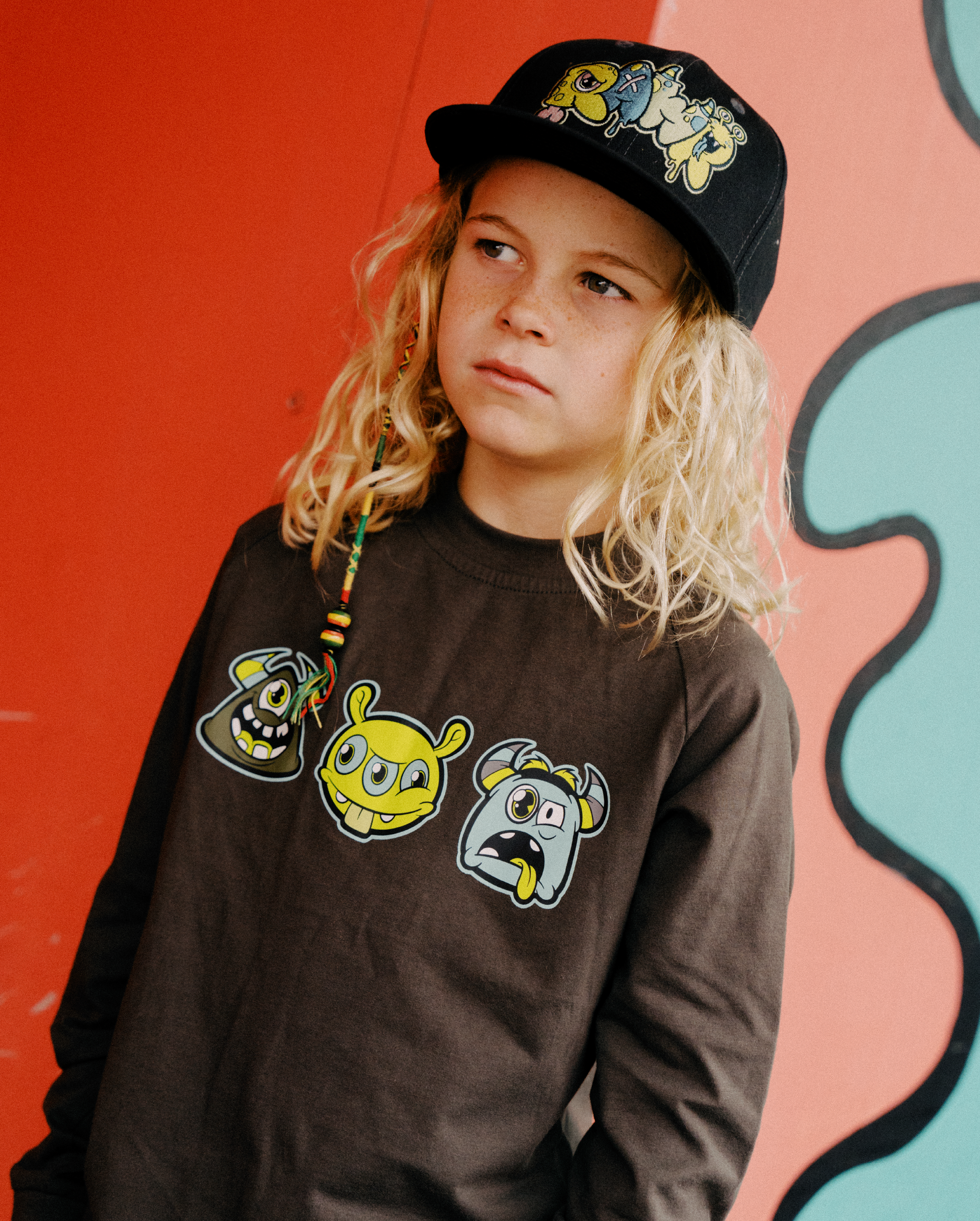 BAND OF BOYS | Charcoal Monster LS Tee
