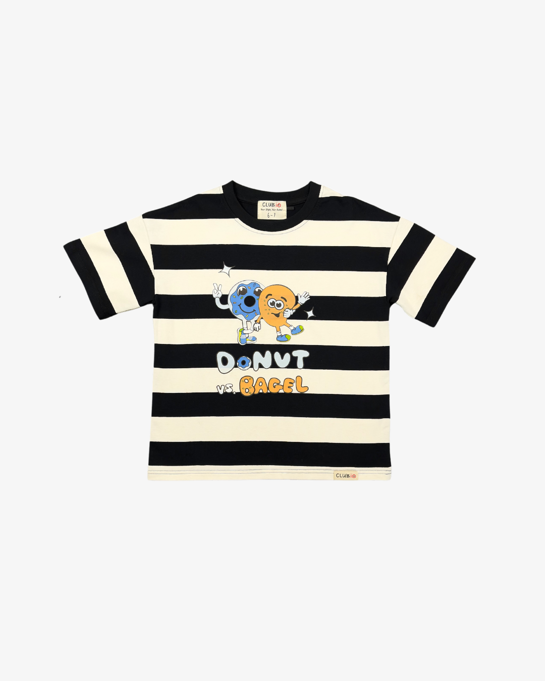 CLUBIO | Black Stripe DVerseB Boxy Tee