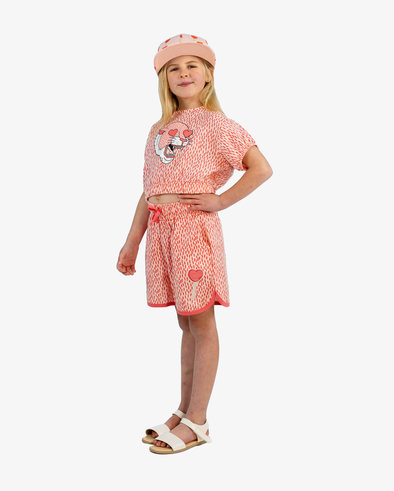 THE GIRL CLUB | Coral Lollipop Muslin Shorts