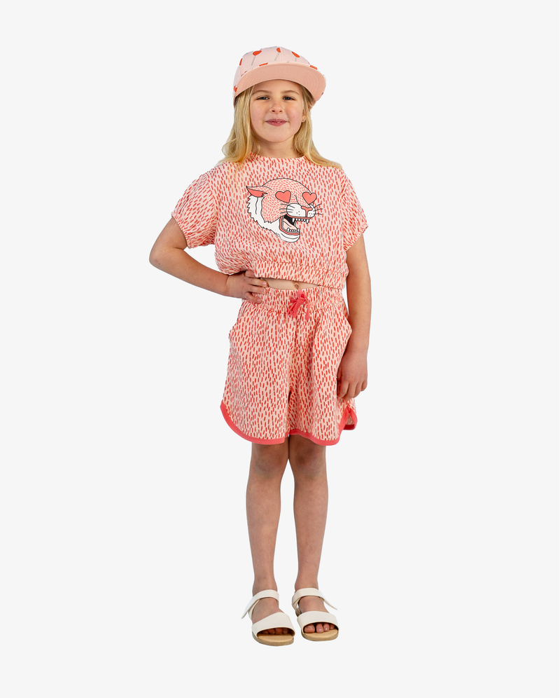 THE GIRL CLUB | Coral Lollipop Muslin Shorts