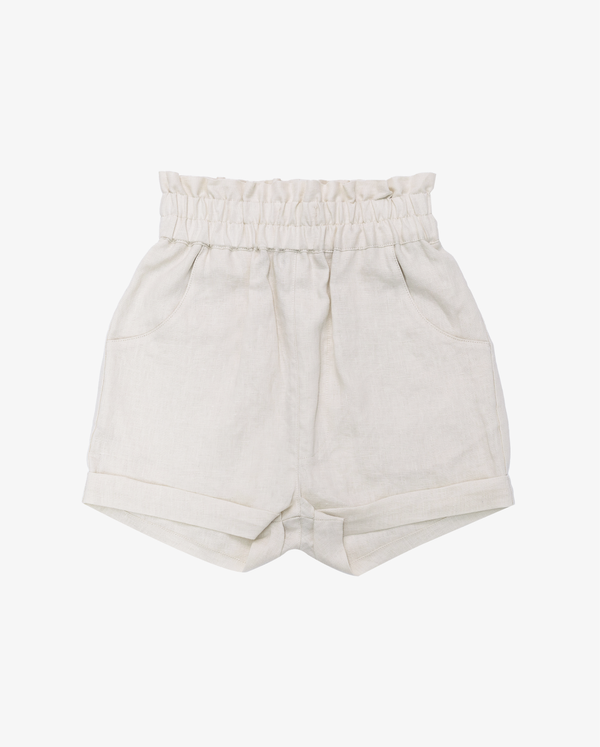 THE GIRL CLUB | Cream Linen Shorts