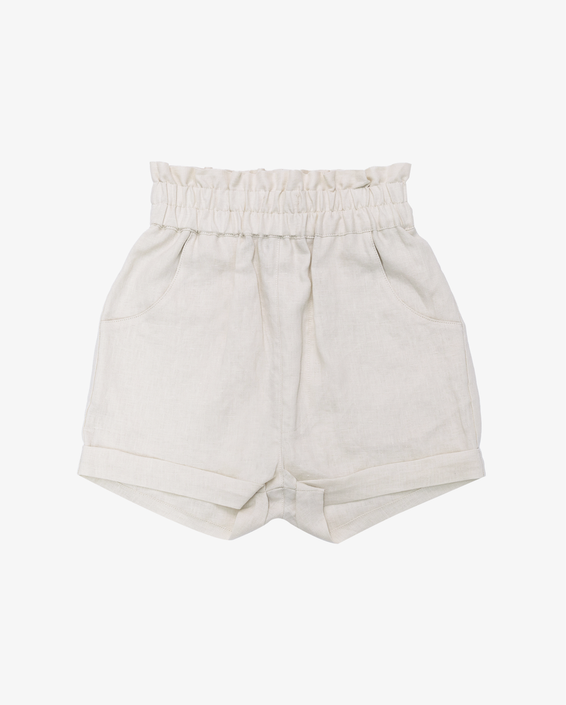 THE GIRL CLUB | Cream Linen Shorts