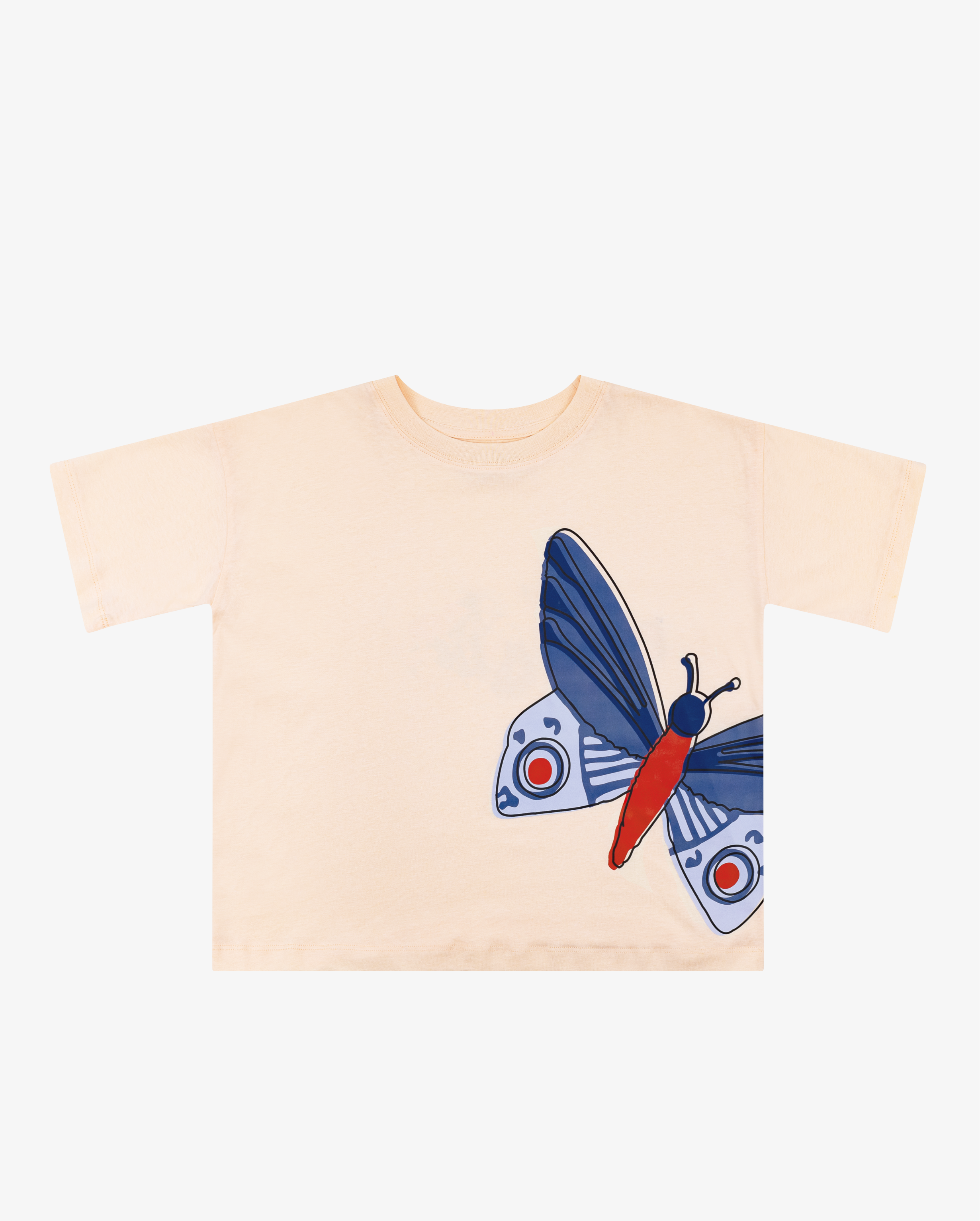 THE GIRL CLUB | Cream Mini Flutter Tee