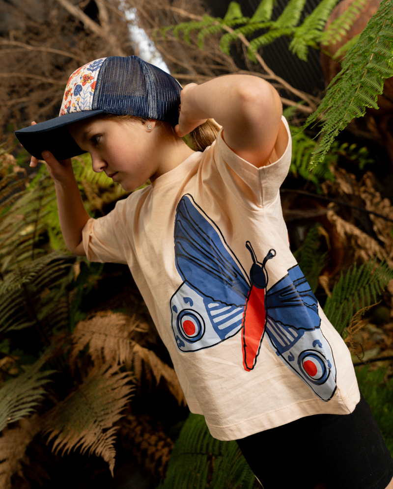 THE GIRL CLUB | Cream Mini Flutter Tee
