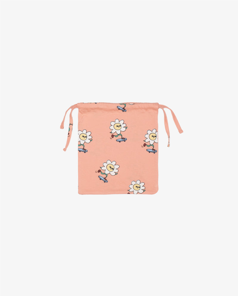 Peach Daisy Skater Summer PJs Bag