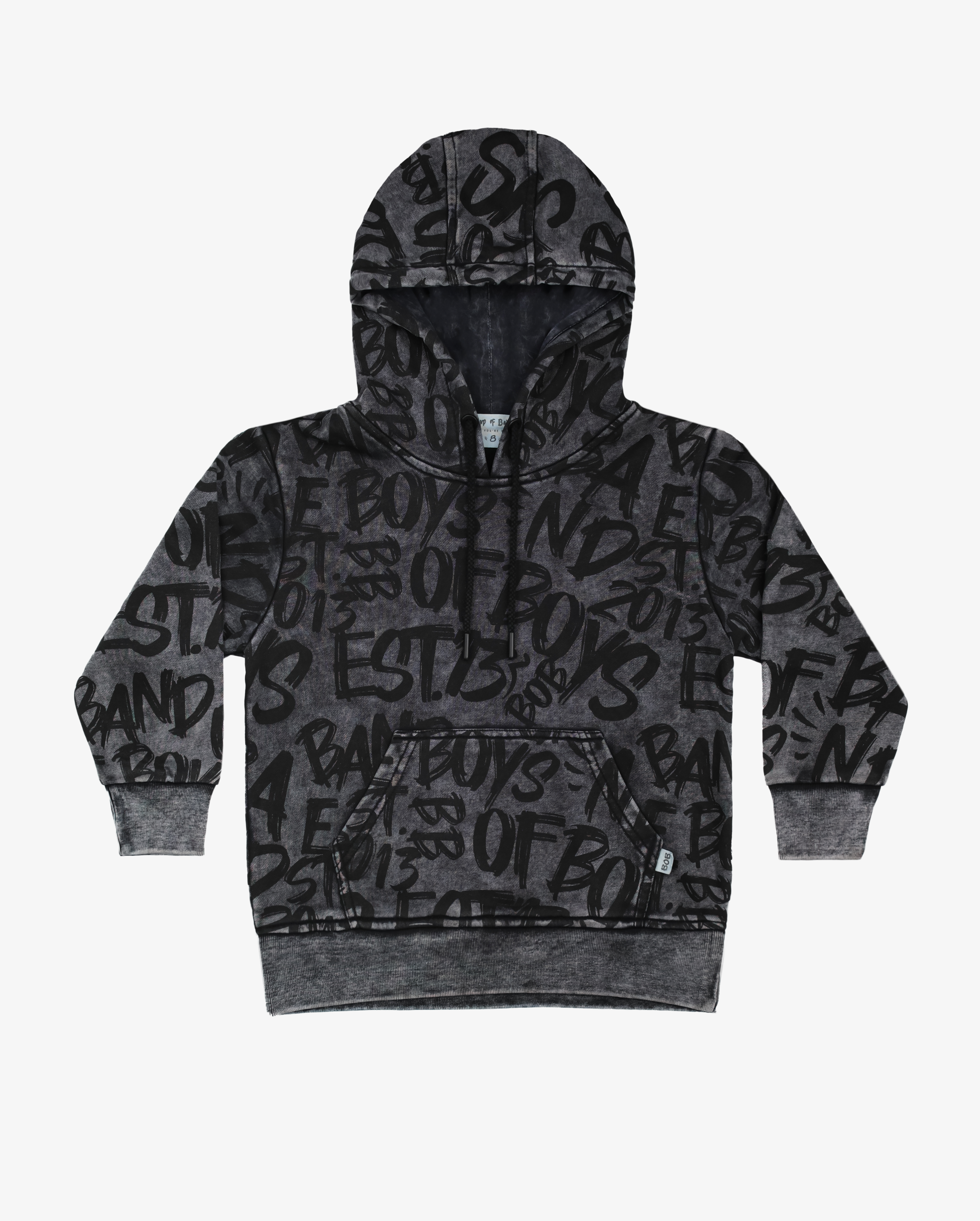 BAND OF BOYS | Grey Wash BOB Graffiti Hood