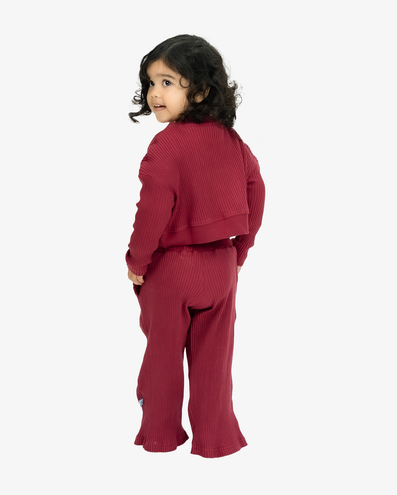 GRLFRND | Ruby Rib Cotton Wide Leg Pants