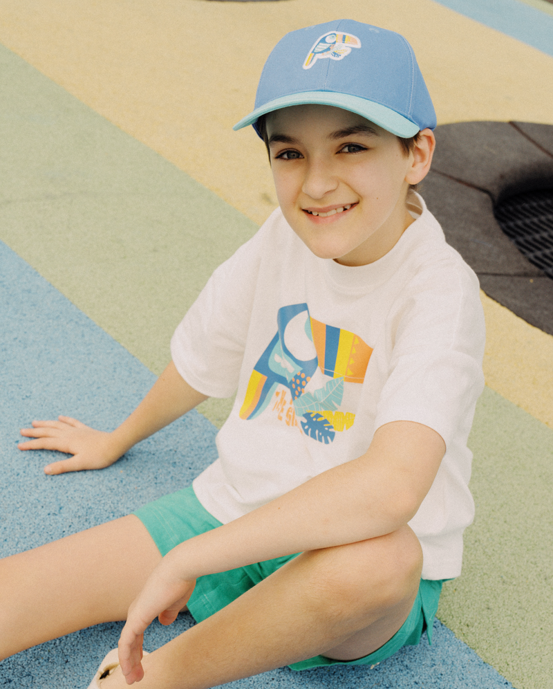 THE COLLECTIBLES | Blue + Teal Toucan Girls Cap