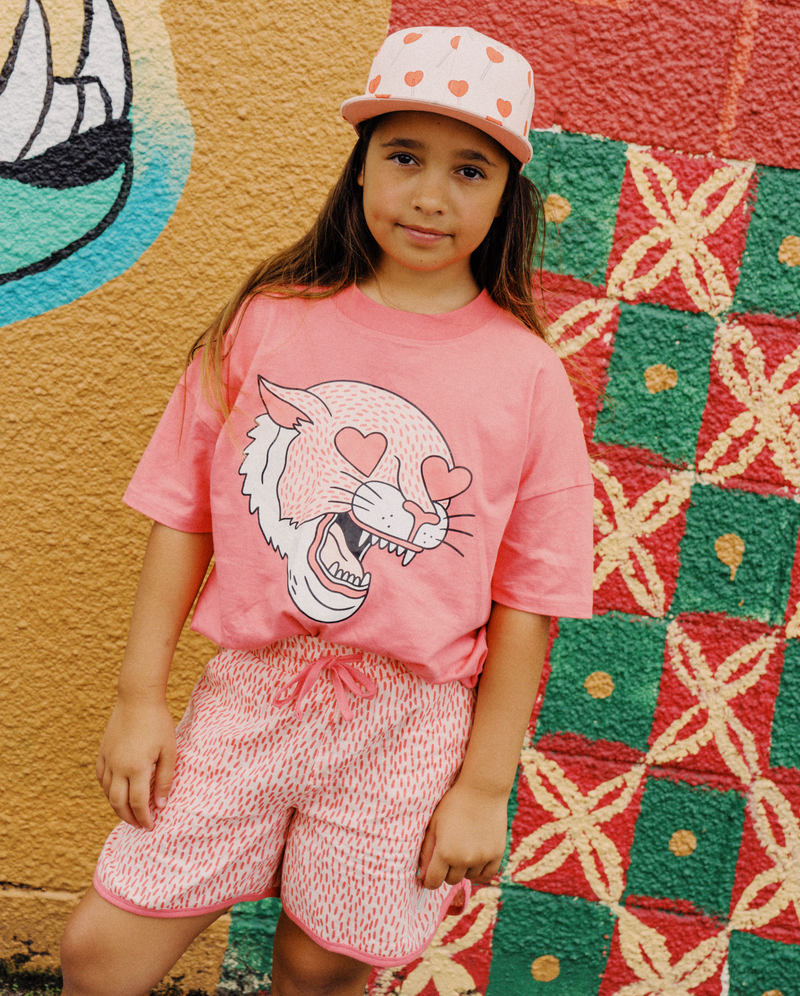 THE GIRL CLUB | Coral Lollipop Muslin Shorts