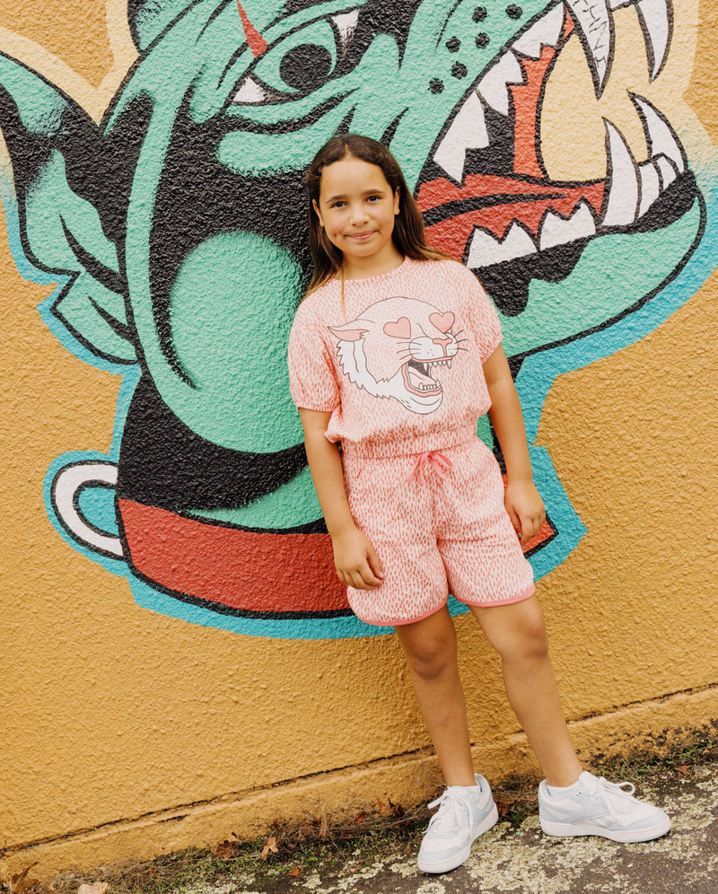 THE GIRL CLUB | Coral Lollipop Muslin Shorts