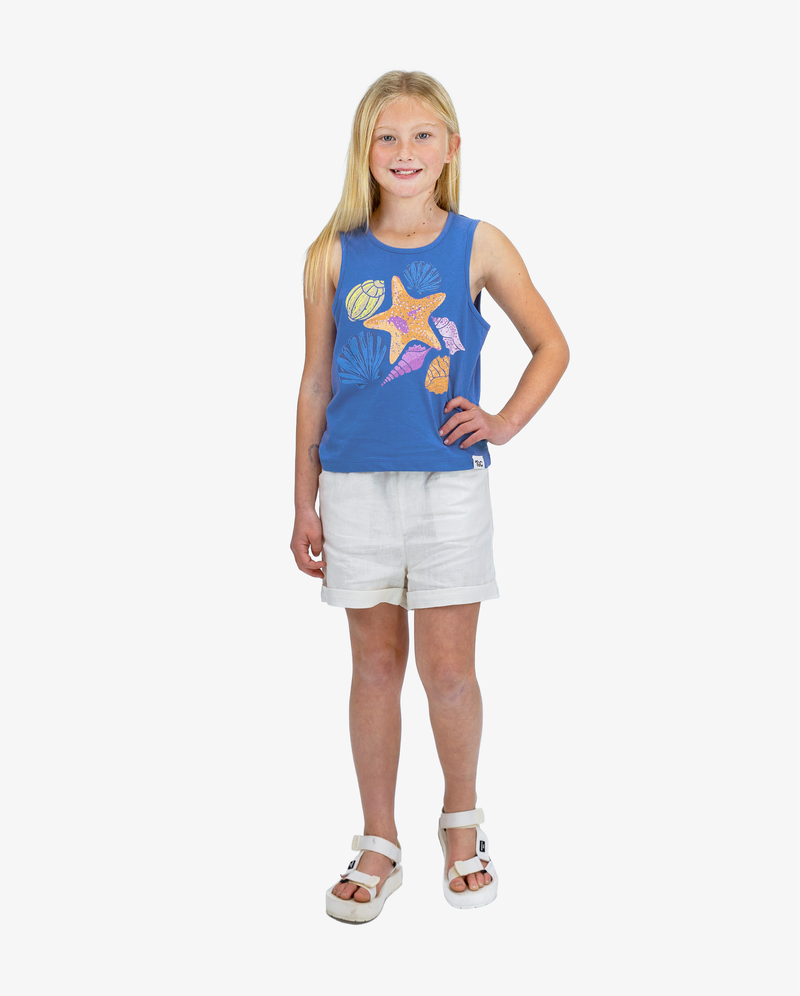 THE GIRL CLUB | Blue Shell Tank Top